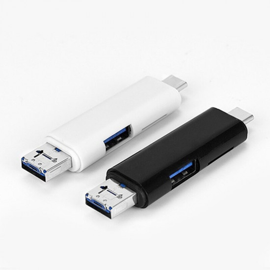 Lecteur de cartes mémoire OTG multifonction 5 en 1 Usb 3.0 Type C